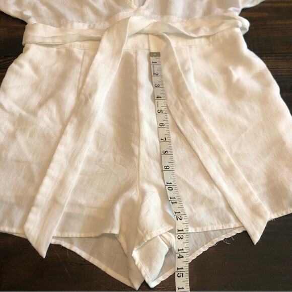 Princess Polly White Romper Women’s 12 Plunge Preppy Minimalist Fairy Party Boho - Picture 9 of 12